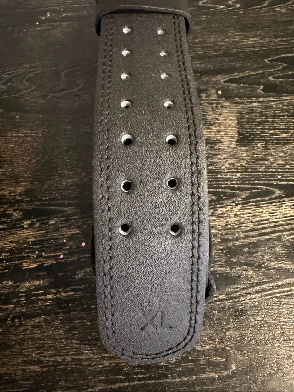 Black Weightlifting Belt with Durable Buckle -